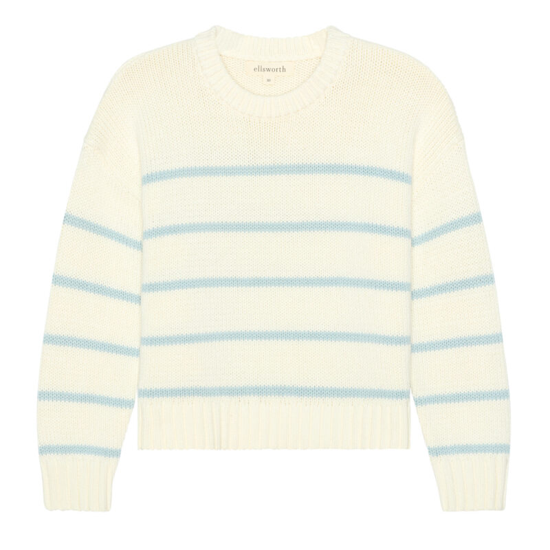 Elena Crew in Ivory and Light Blue ellsworth+ivey