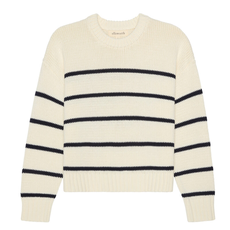 Elena Crew in Ivory and Navy ellsworth+ivey