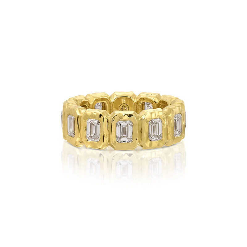 Emerald Cut Diamond Nesting Gem Eternity Ring Octavia Elizabeth