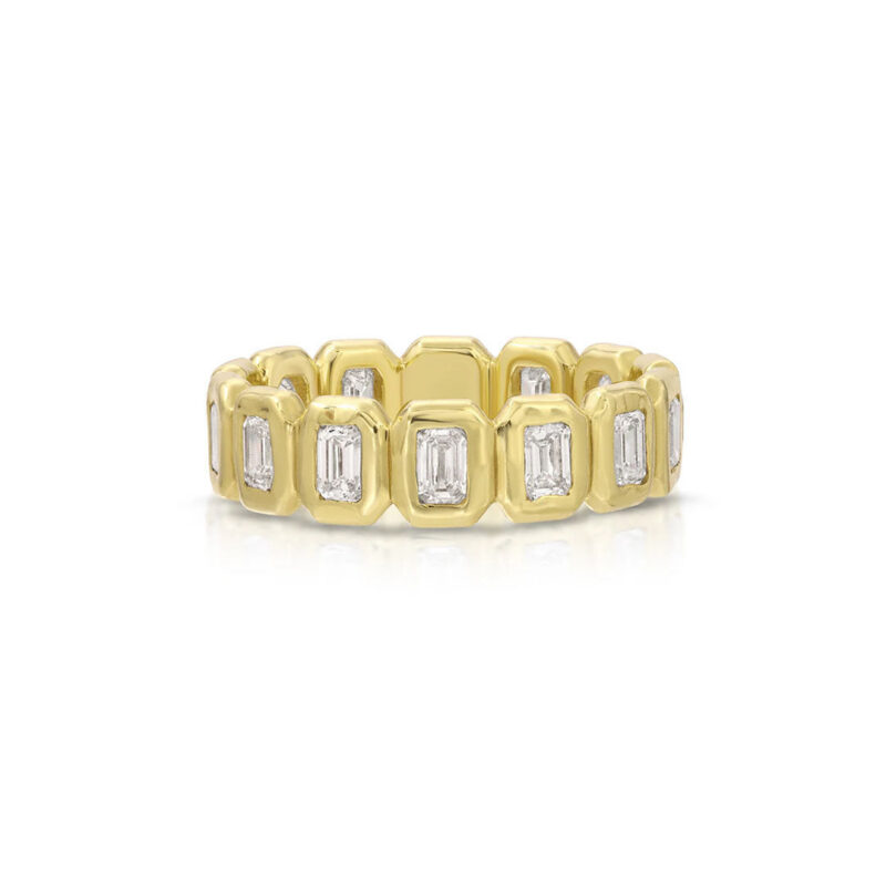 Emerald Cut Diamond Petite Nesting Gem Eternity Ring Octavia Elizabeth