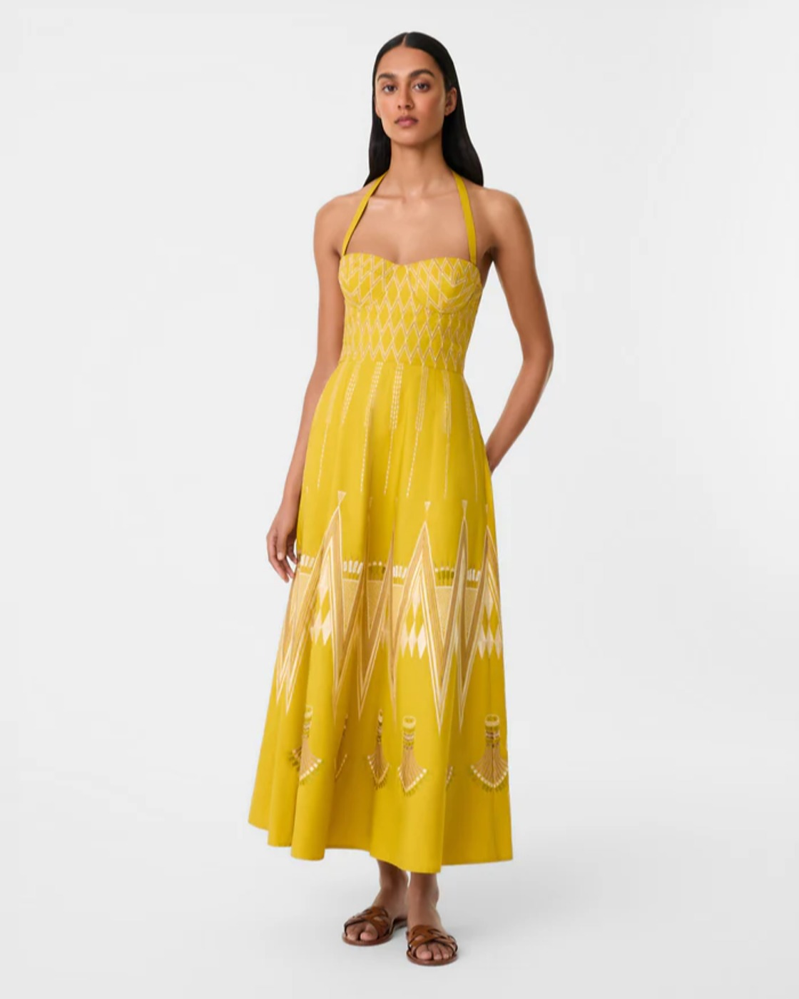 EMPORIO SIRENUSE - Lotty Dress With Papyrus Embroidery