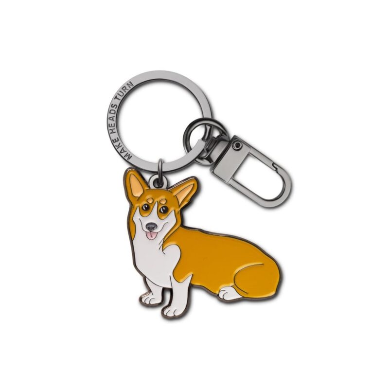 Enamel Keychain & Bag Charm Queen's Corgi