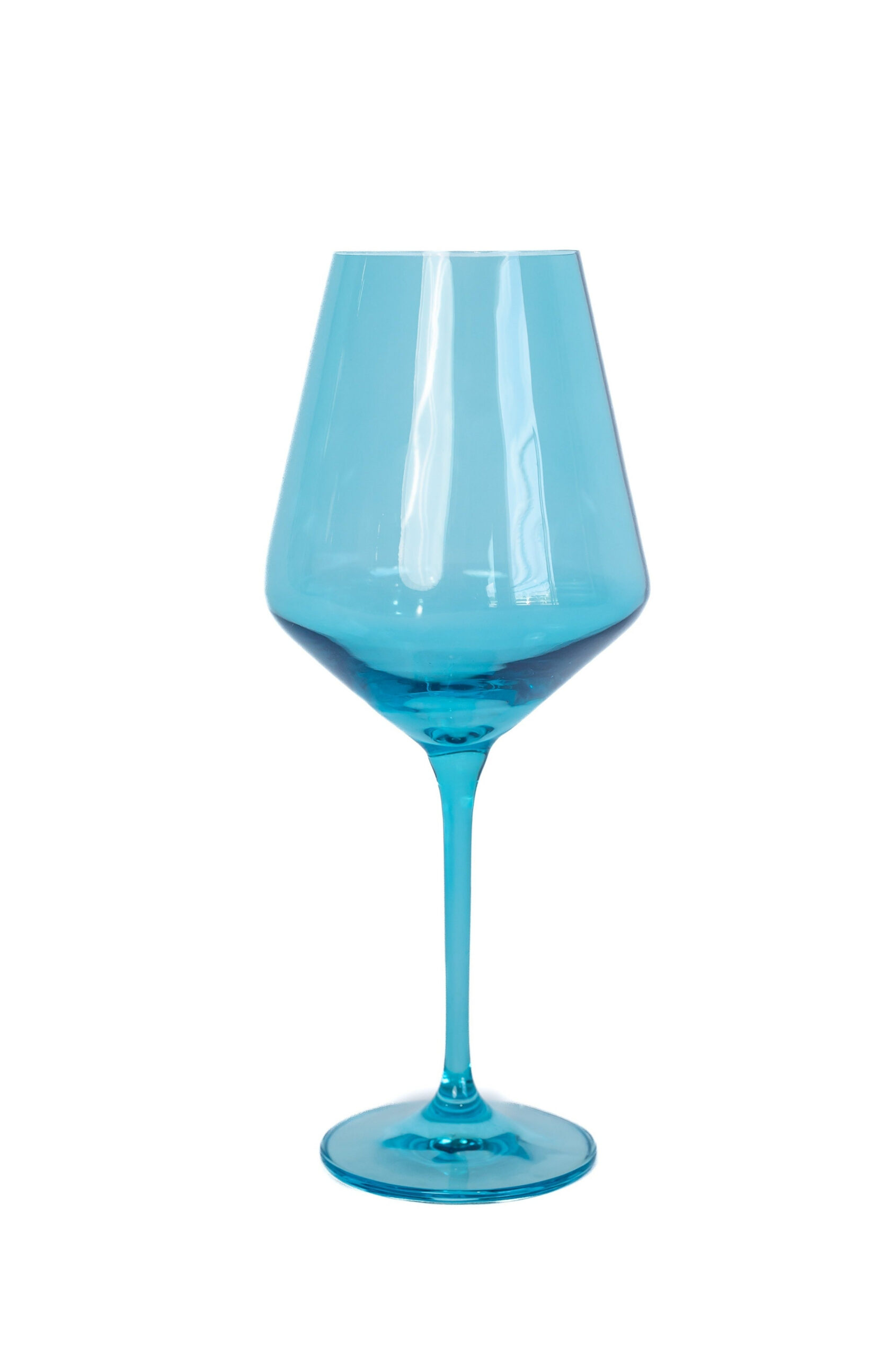 Estelle Colored Glass Estelle Colored Wine Stemware, Set of 6 in Ocean Blue