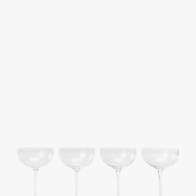 Etched Champagne Coupe (Set of 4) McGee & Co
