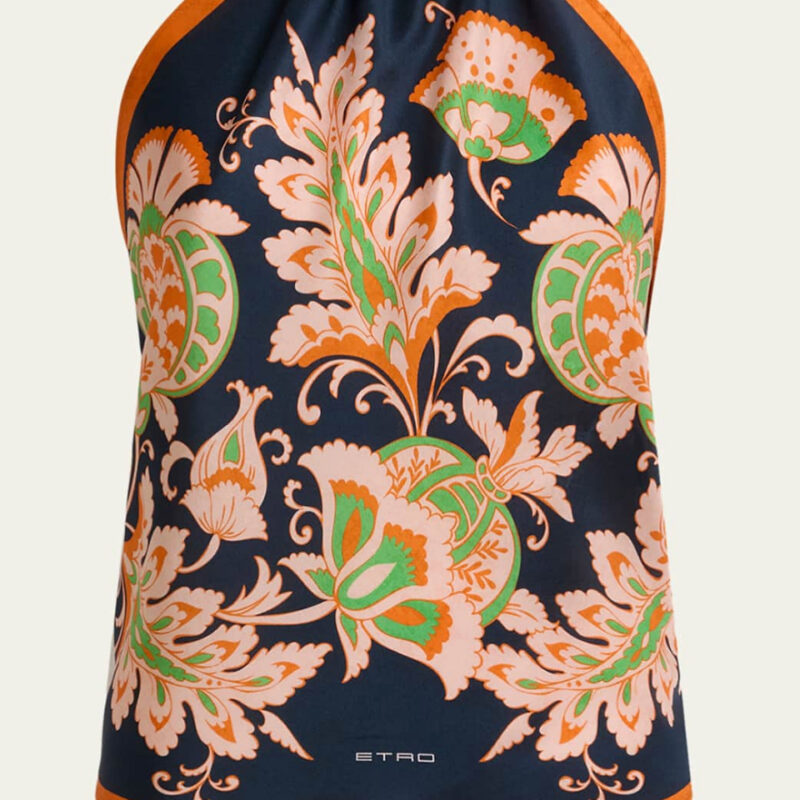 Etro Floral Print Silk Twill Halter Top Prod200320013 Bergdorf Goodman