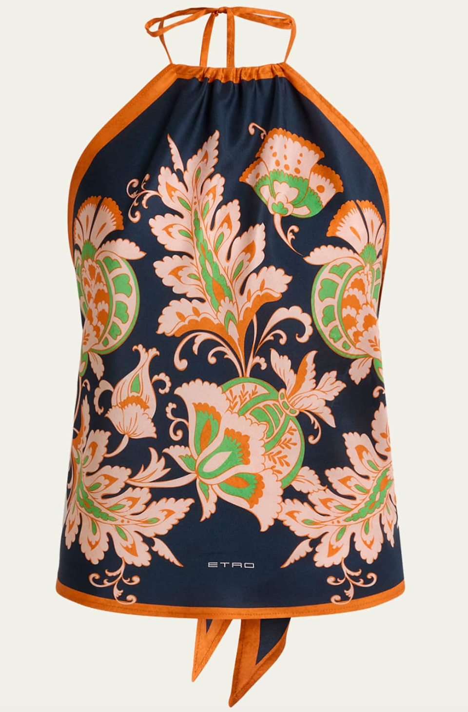 Etro Floral Print Silk Twill Halter Top Prod200320013 Bergdorf Goodman