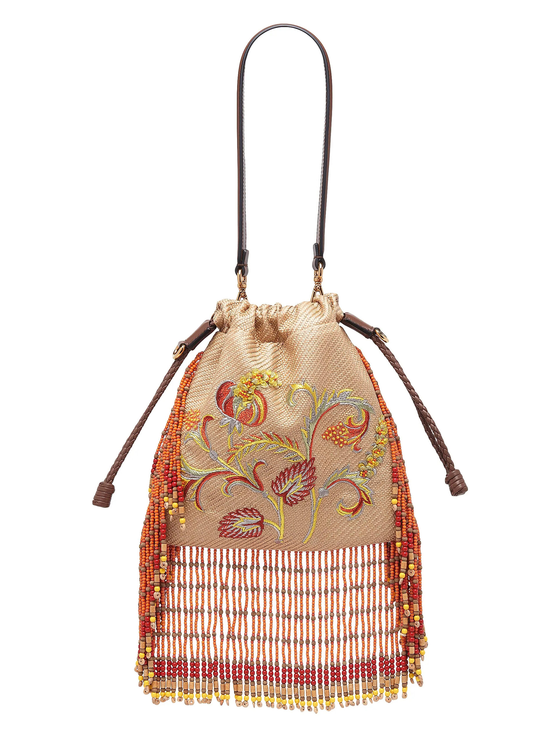 Etro Kalispera Embroidered Fringe Pouch