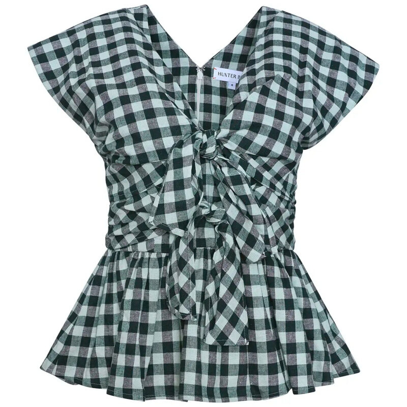 Everly Top in Hamilton Check Hunter bell