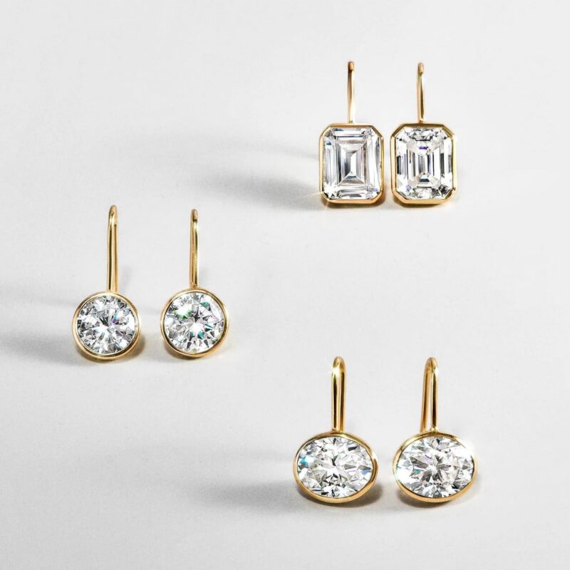 Fallon 14K Gold Bezel Earrings - Gold BaubleBar