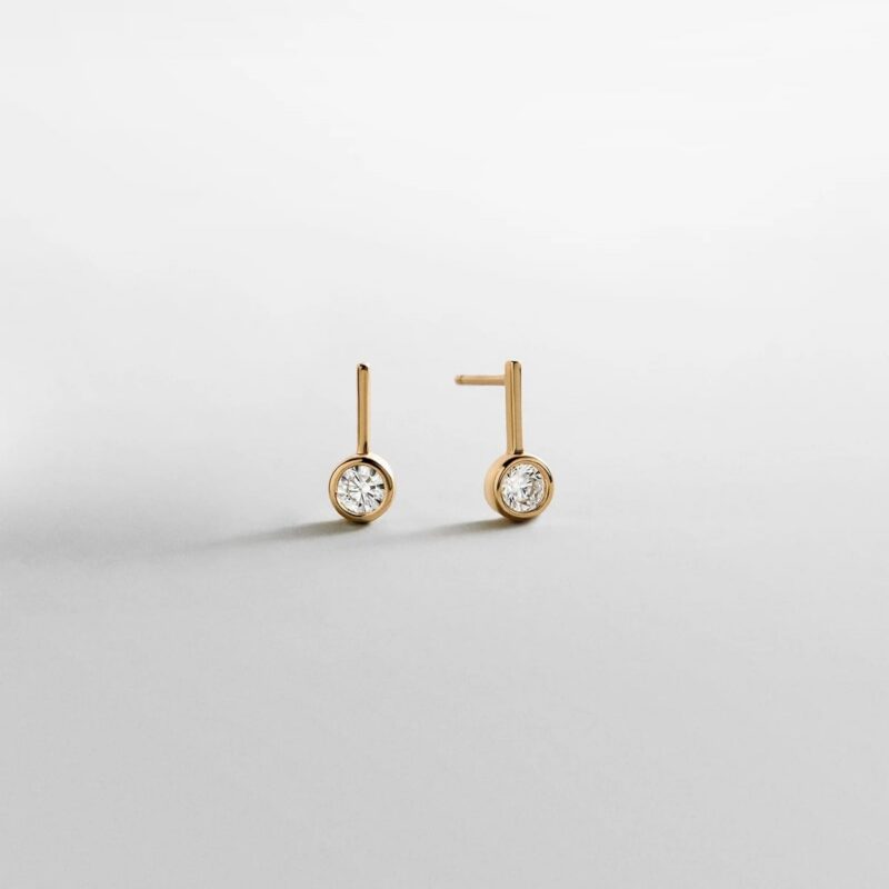 Fallon 14K Gold Bezel Earrings - Gold BaubleBar