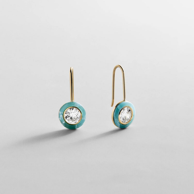 Fallon 14K Gold Semi-Precious Earrings - Turquoise BaubleBar