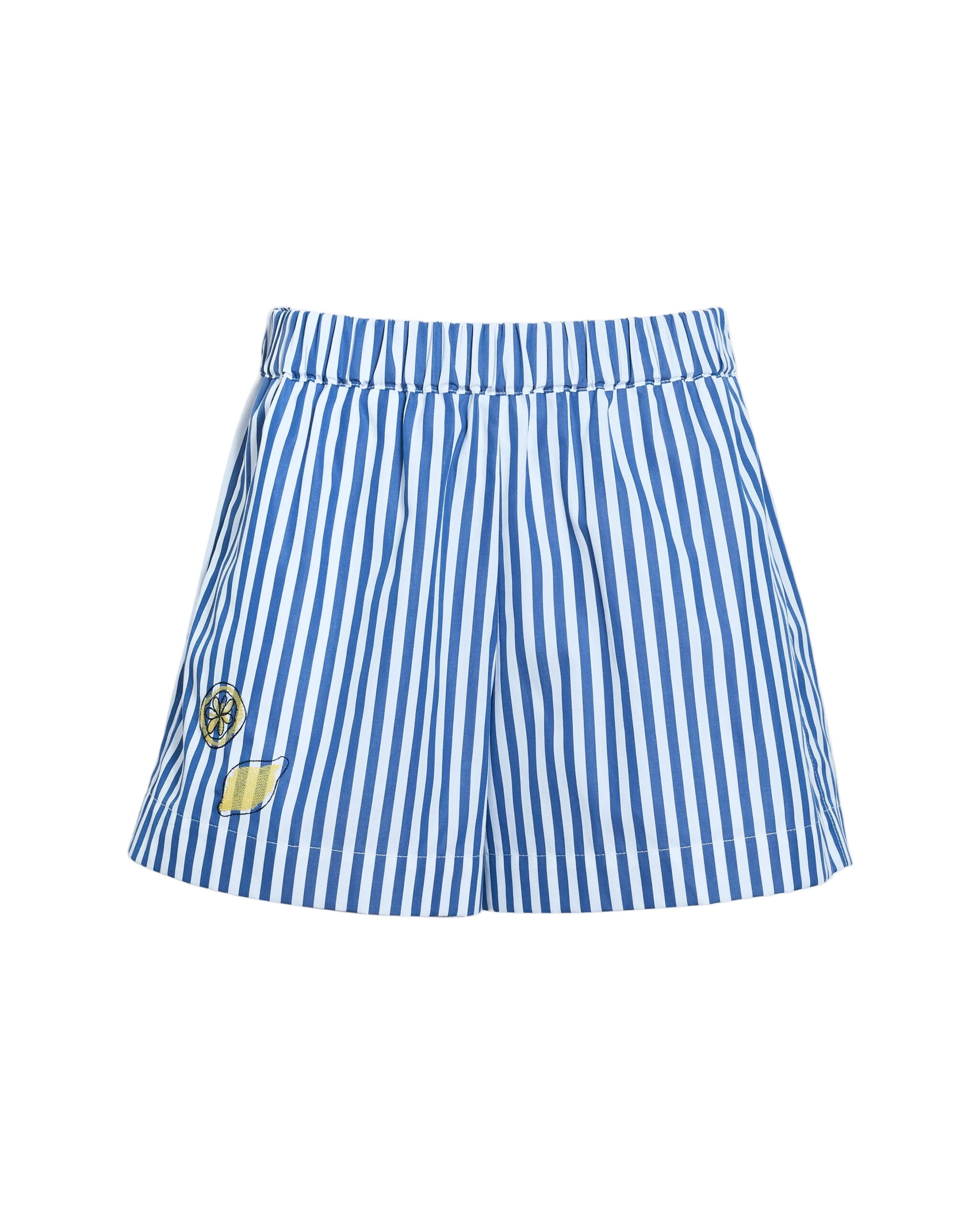 Fallon Short in Optic White/French Blue Stripe Tanya Taylor