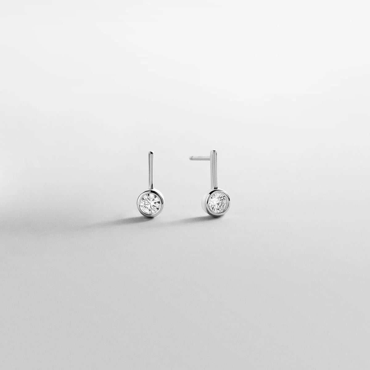 Fallon Sterling Silver Bezel Earrings - Silver BaubleBar