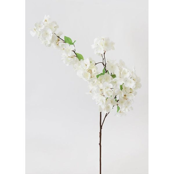 Faux Cherry Blossom in Cream White - 44"