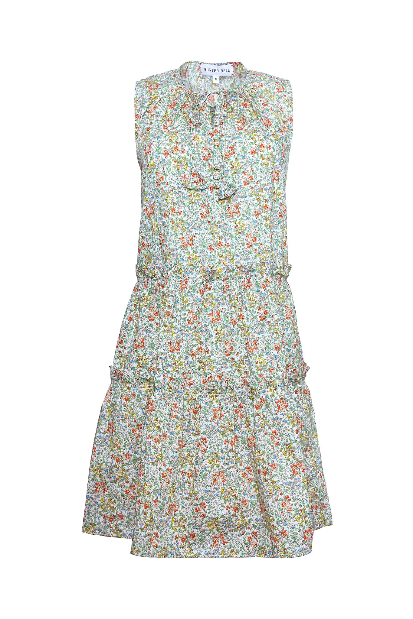 Fawn Dress in Coral Multi Hunter bell