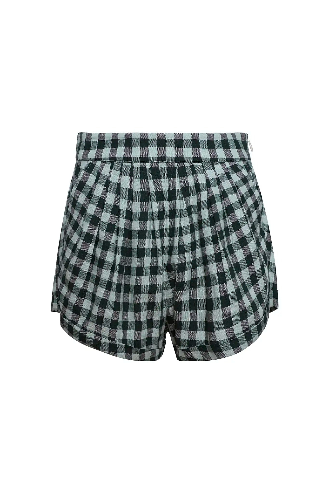 Faye Short in Hamilton Check Hunter bell