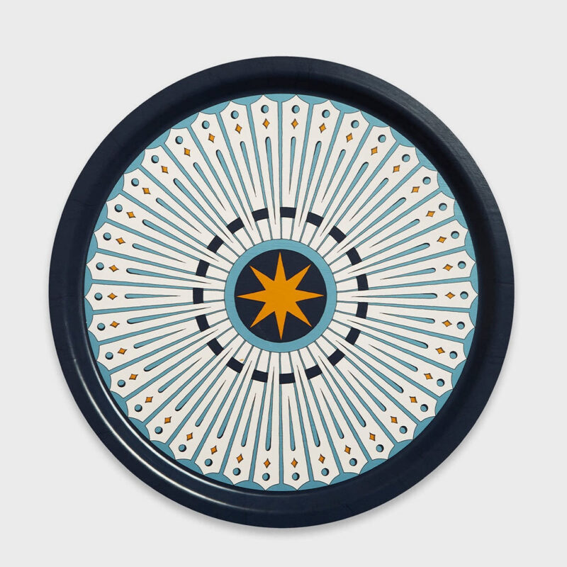 Feria Round Printed Tray La DoubleJ
