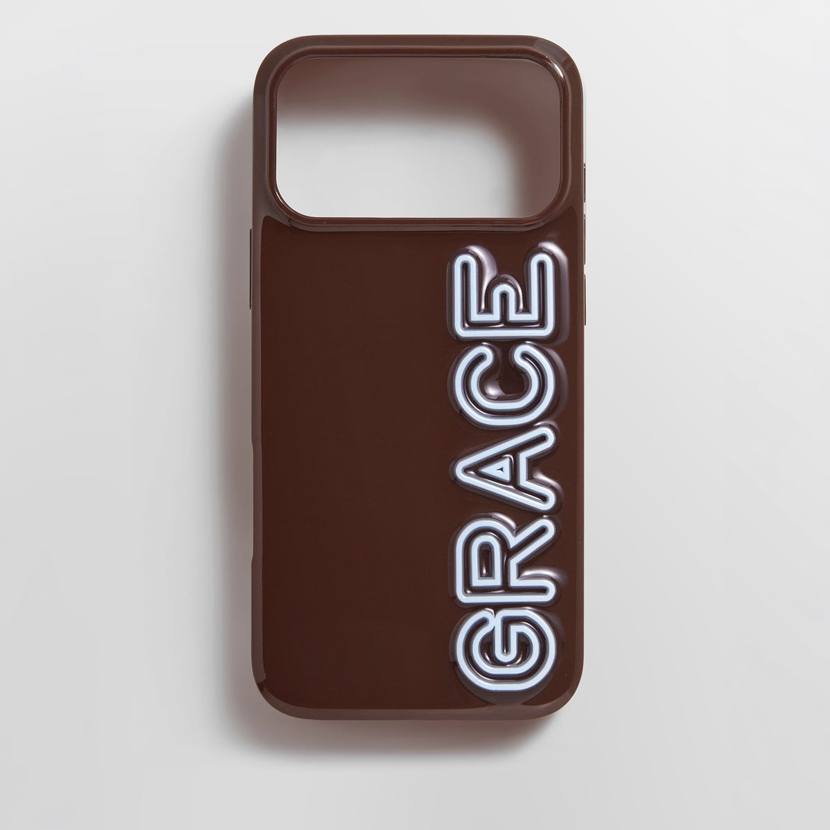 Fine Line Custom iPhone Case - Dark Brown/Baby Blue BaubleBar