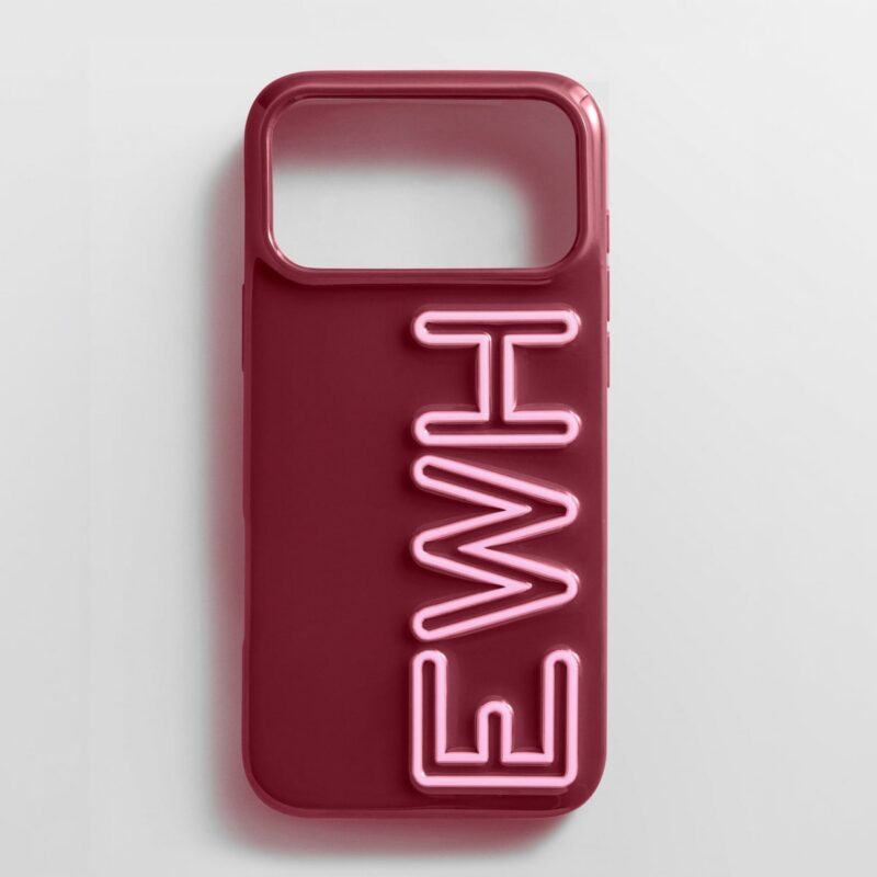 Fine Line Custom iPhone Case - Maroon/Light Pink BaubleBar
