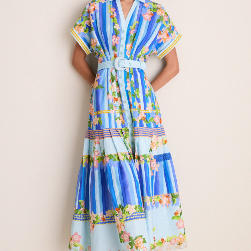 Floral River Riya-B Midi Dress Saloni