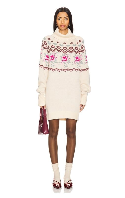 FOR LOVE & LEMONS | Ski Lodge Knit Oversized Sweater Dress