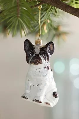 French Bulldog Glass Ornament