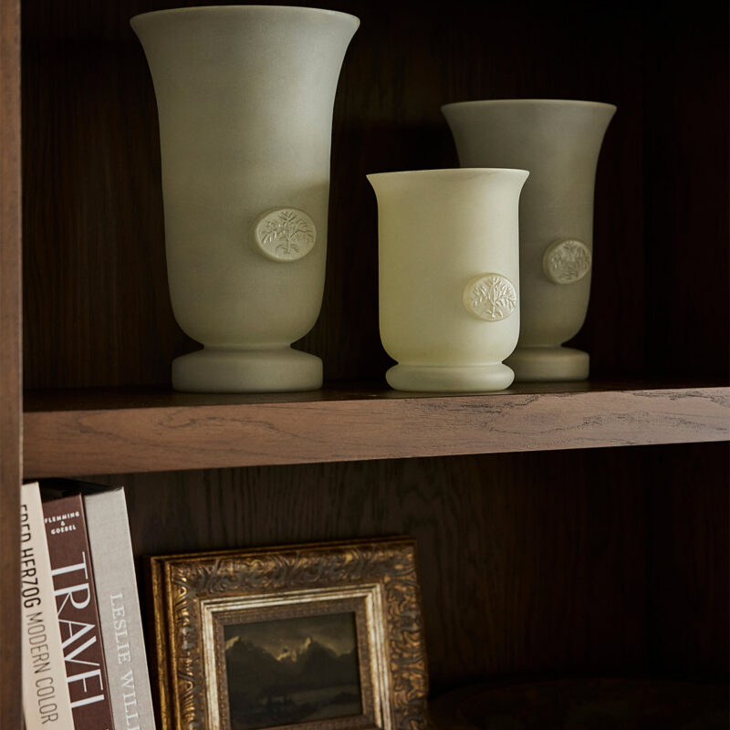 Frosted Intaglio Vase McGee & Co