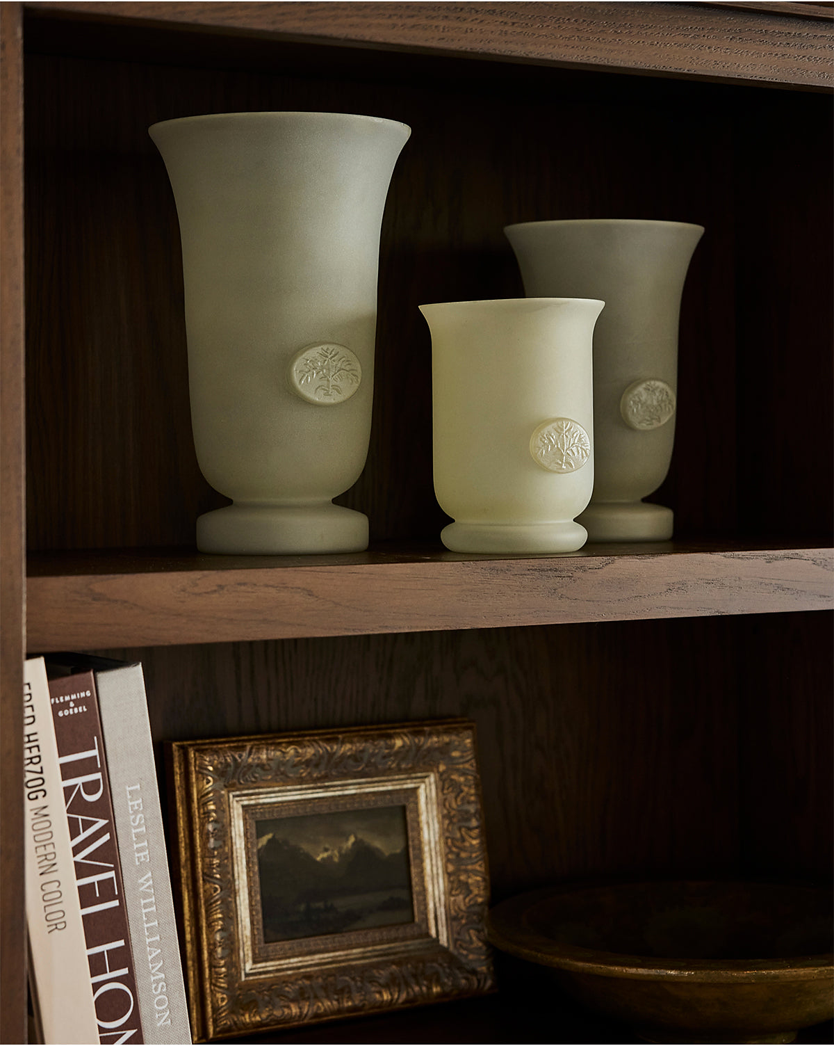 Frosted Intaglio Vase McGee & Co