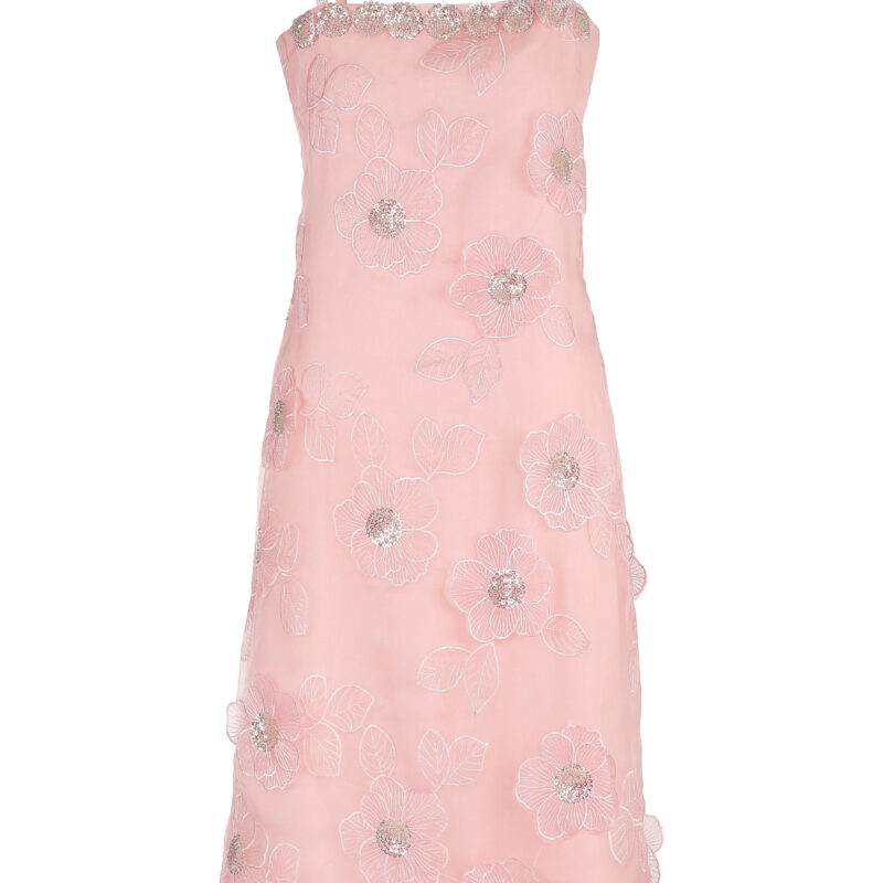 Gardenia Midi Dress in Pink Waimari
