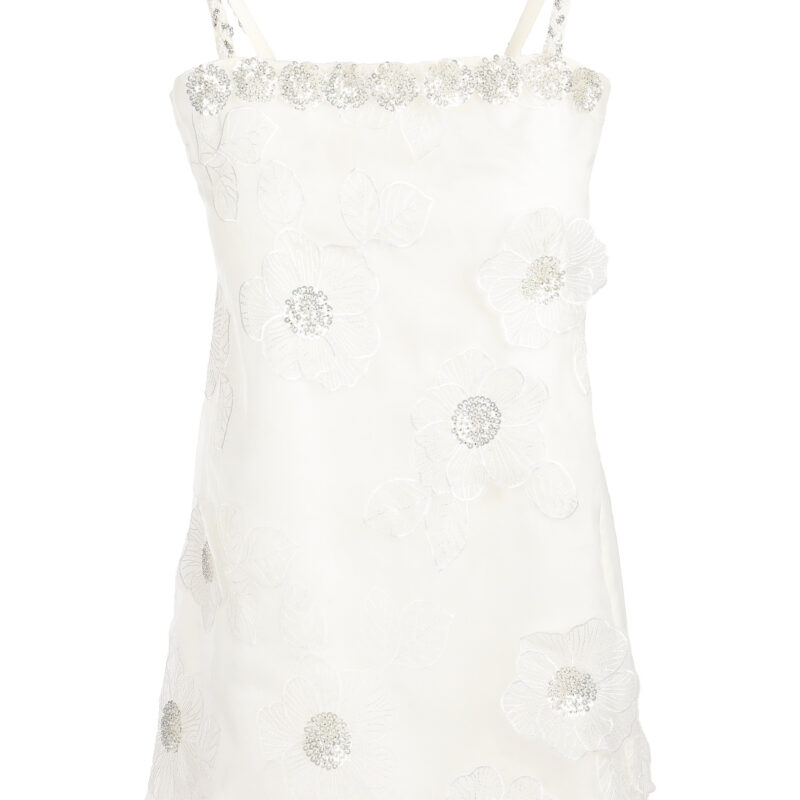 Gardenia Mini Dress in White Waimari