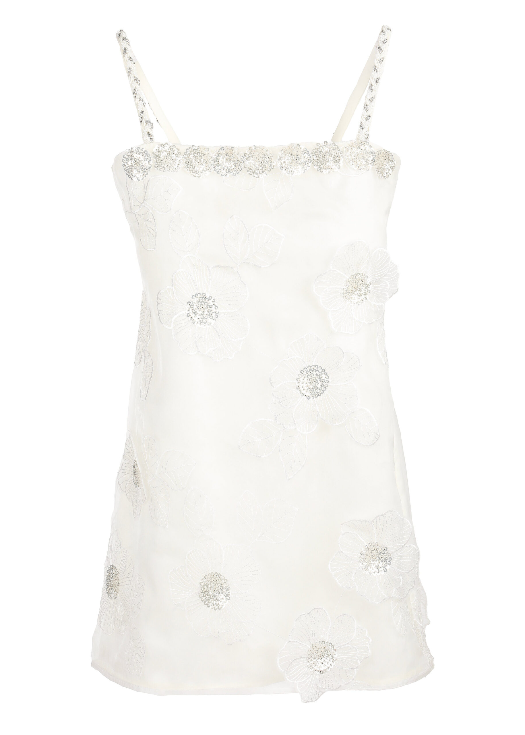 Gardenia Mini Dress in White Waimari