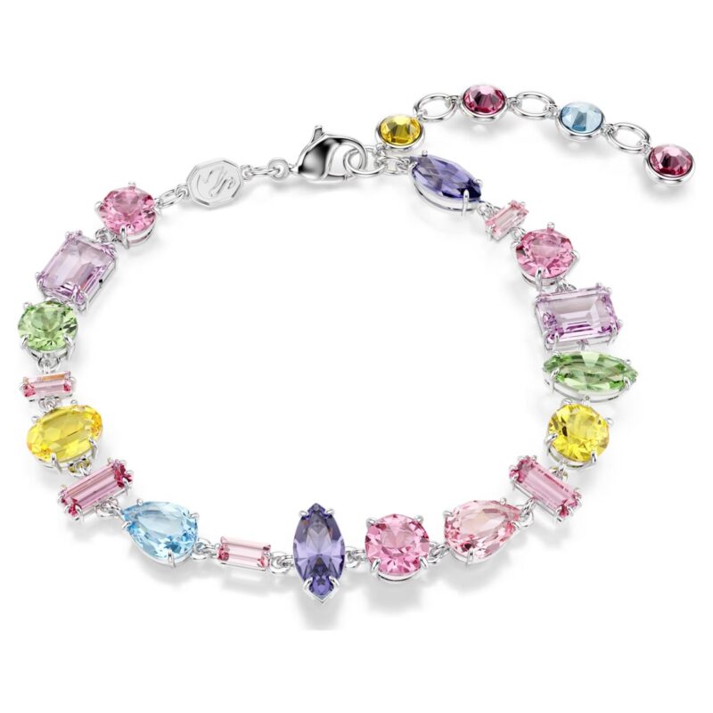 Gema Bracelet, Mixed Cuts, Rhodium Plated Swarovski Crystal Online AG