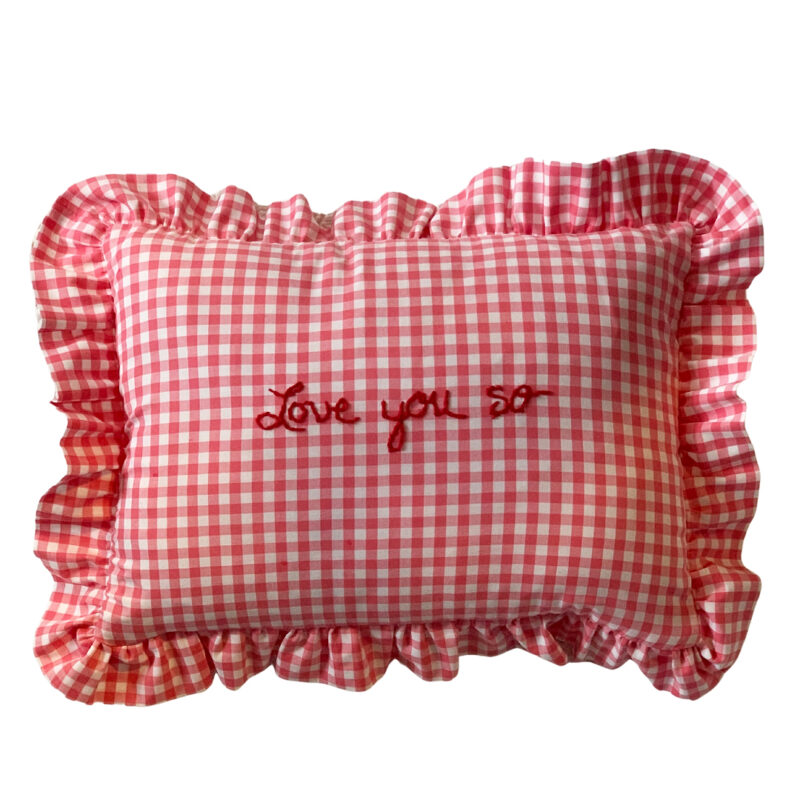 Gingham Rectangle Ruffle Pillow Tricia Lowenfield