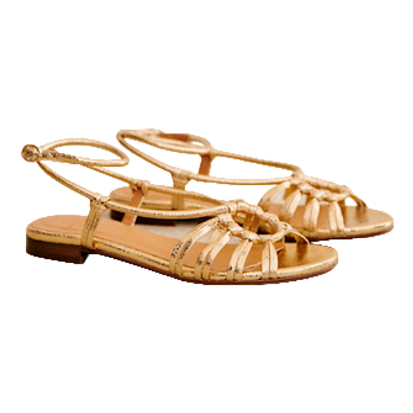 Gloria Low Sandals - Smooth Gold Sézane