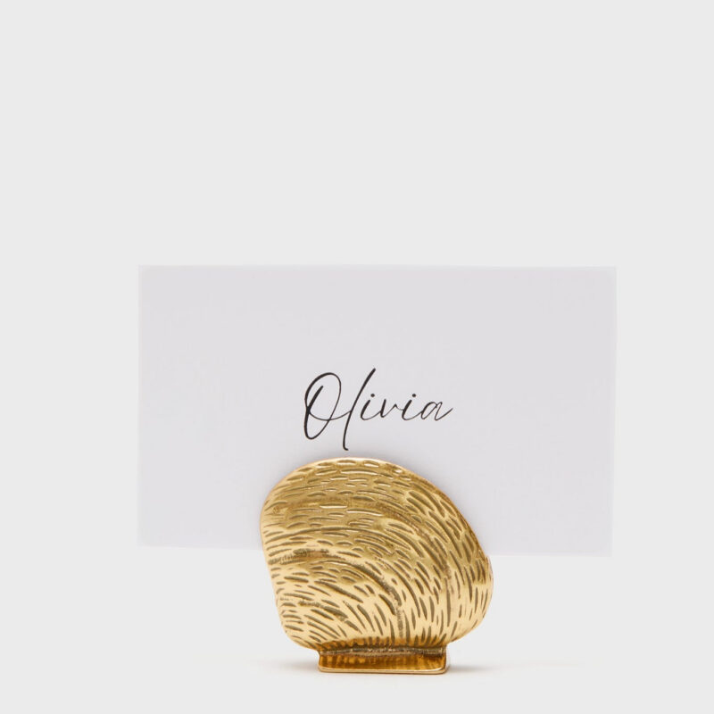 Gold Clam Shell Place Card Holders Set of 4 Tuckernuck Home