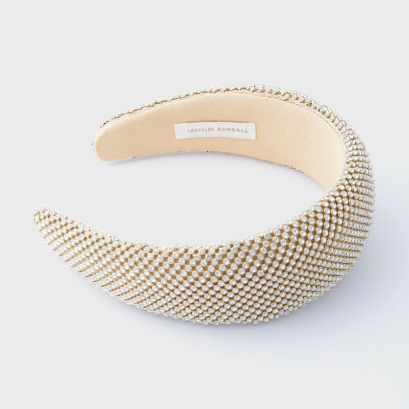 Gold Diamante Bellamy Puffy Headband Loeffler Randall