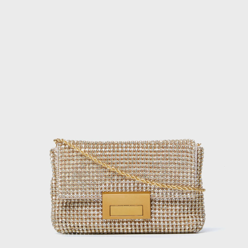 Gold Gauge Diamante June Bag Loeffler Randall