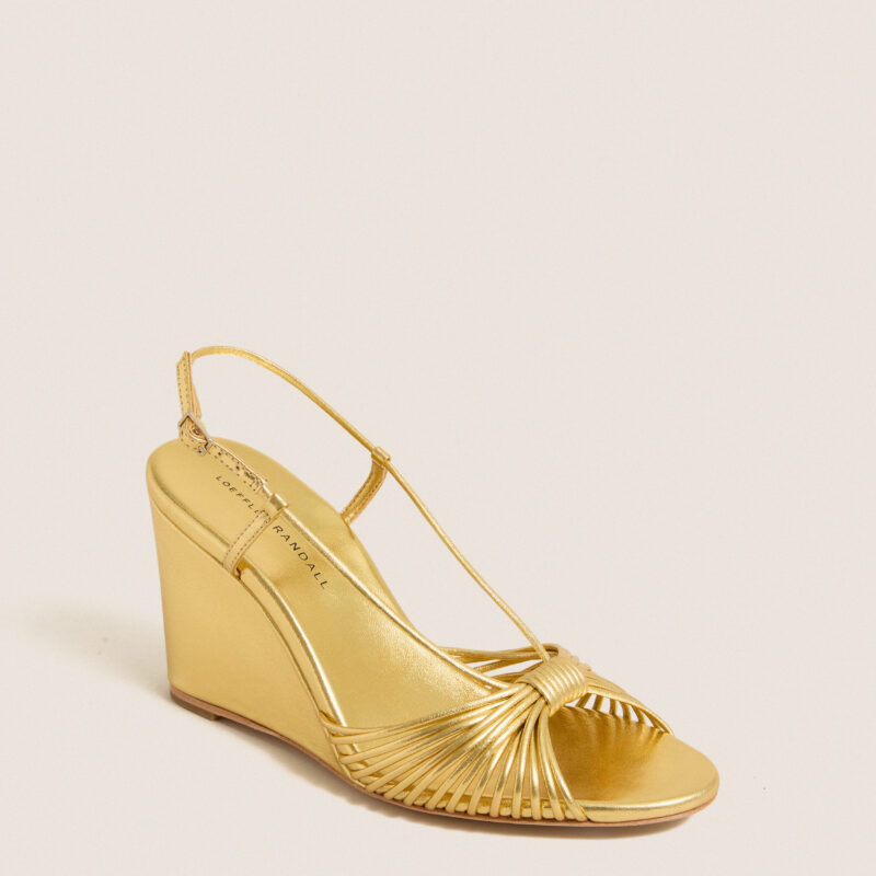 Gold Metallic Marren Wedges Loeffler Randall