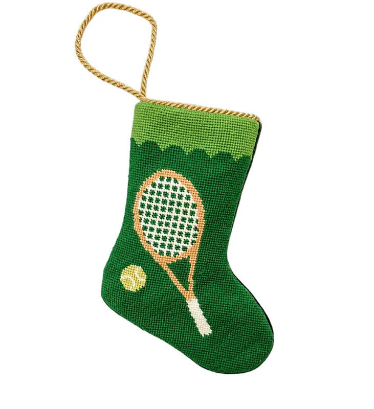 Grand Slam Tennis Racquets Stocking in Green Bauble Stockings