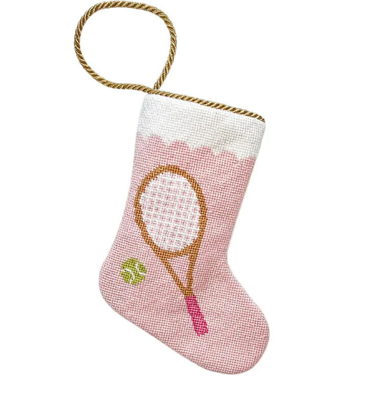 Grand Slam Tennis Racquets Stocking in Pink Bauble Stockings