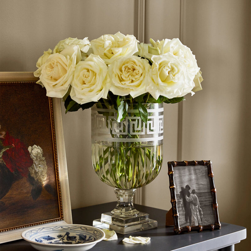 Greek Key Glass Vase McGee & Co