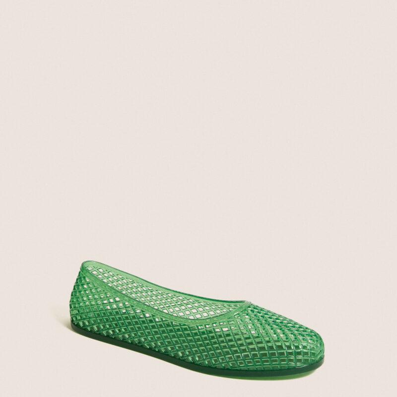Green Iro Jelly Flats Ancient Greek Sandals