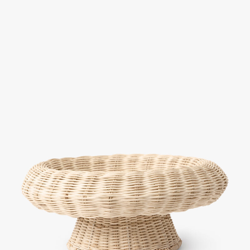 Hand-Woven Rattan Pedestal Bowl McGee & Co