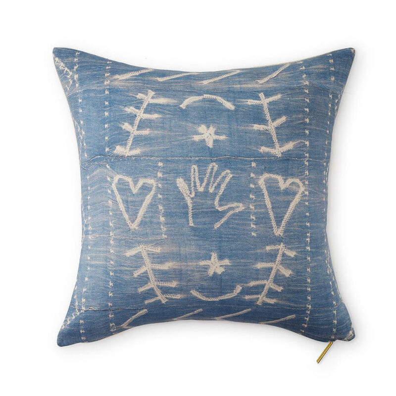 Heart in Hand Indigo Pillow St. Frank