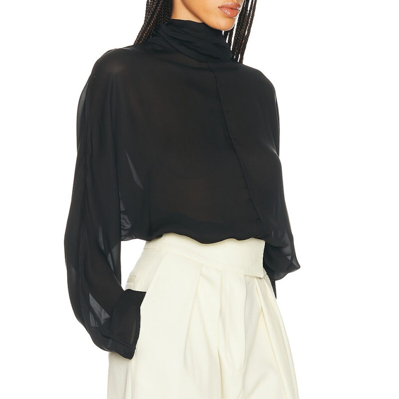 HELSA Dolman Popover Top In Cupro