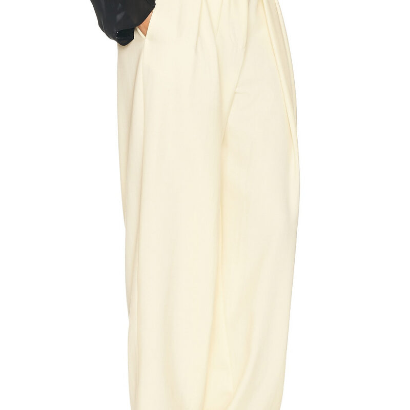 HELSA High Waist Pleated Suit Trouser In Wool