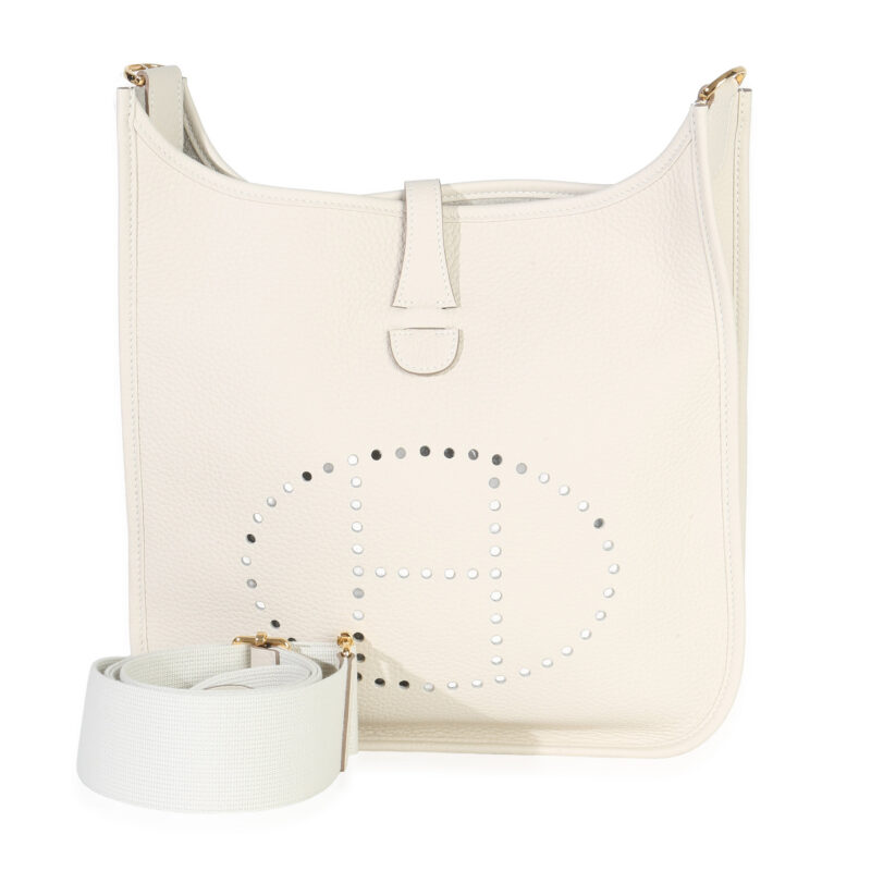 Hermès Craie Clemence Evelyne III PM GHW The Heritage Collection