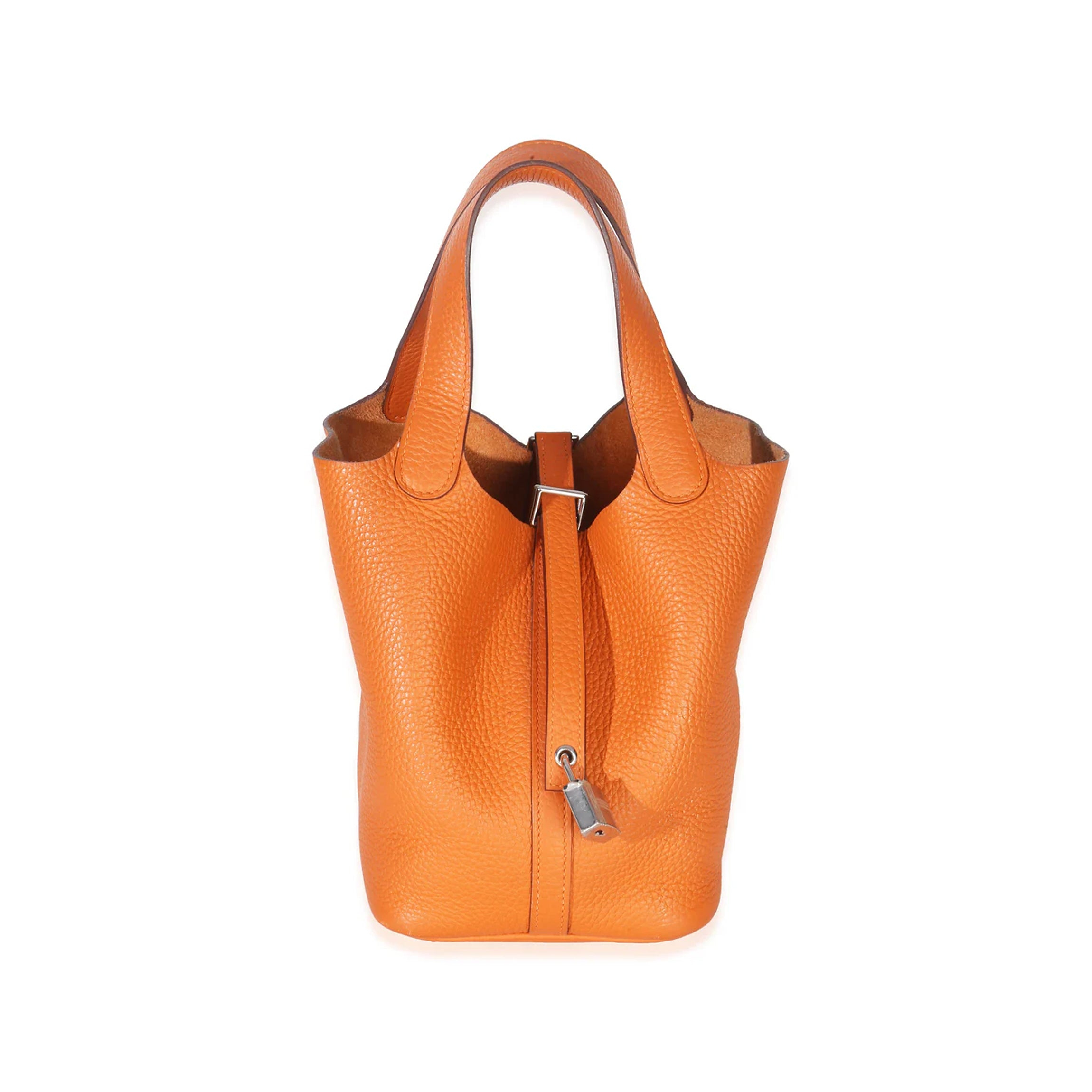 Hermès Orange H Clemence Picotin Lock 18 PHW The Heritage Collection