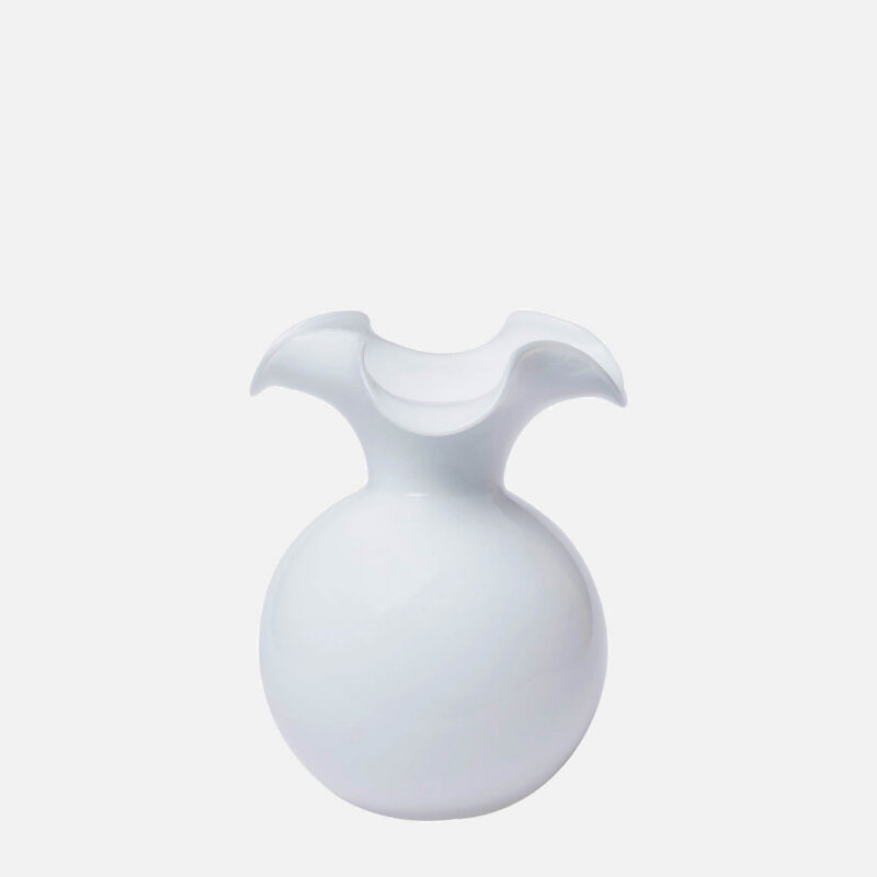 Hibiscus Glass White Bud Vase Vietri