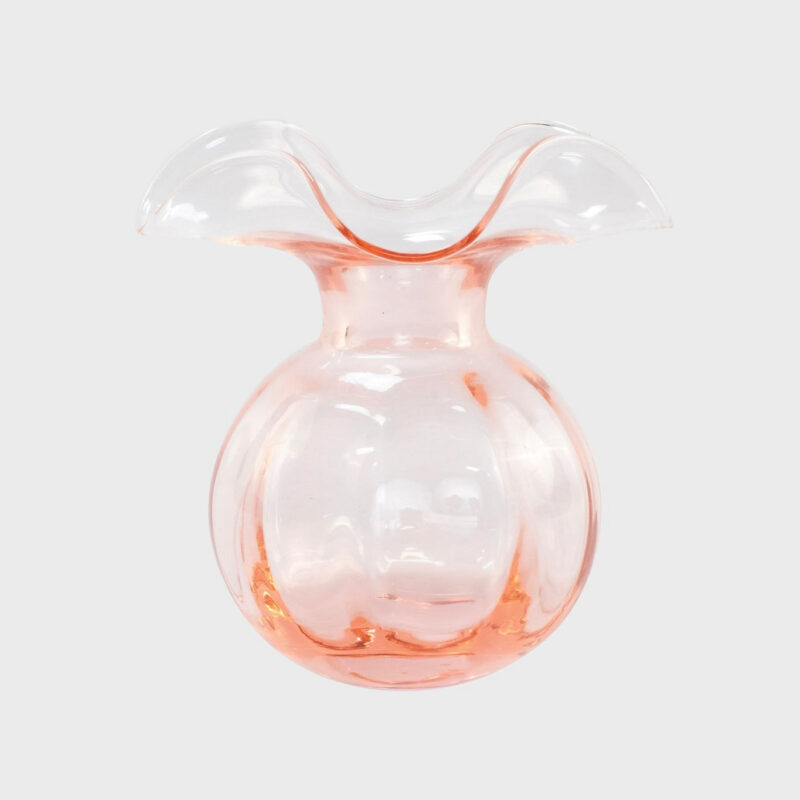 Hibiscus Medium Pink Fluted Vase Vietri